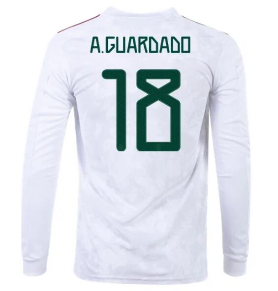 2020 Mexico Away Long Sleeve Soccer Jersey Shirt #18 ANDRÉS GUARDADO